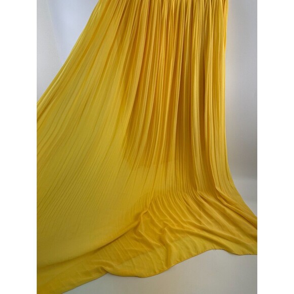 Torrid Yellow Pleated Dress Gown Maxi Long Pullover Sleeveless Scoop Women Large - Picture 10 of 16